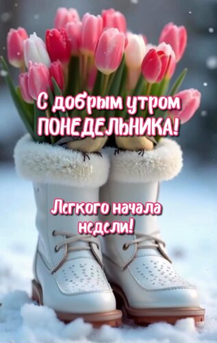 Открытка С добрым утром понедельника! Легкого начала недели!