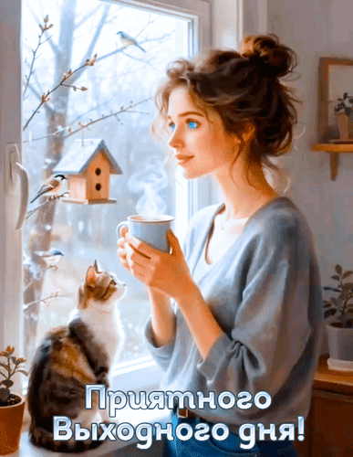 Анимированная открытка Приятного выходного дня!