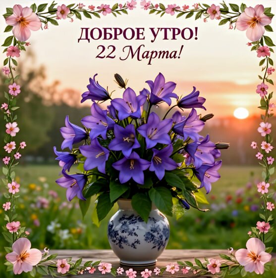 Открытка Доброе утро! 22 марта!