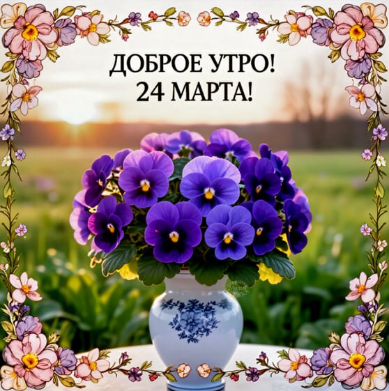 Открытка Доброе утро! 24 марта!
