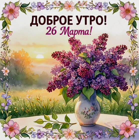 Открытка Доброе утро! 26 марта!