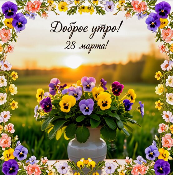 Открытка Доброе утро! 28 марта!