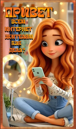 Открытка Привет всем интернет жителям. Как дела?