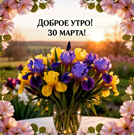 Открытка Доброе утро! 30 марта!
