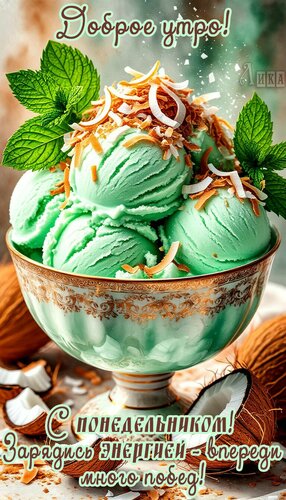 Открытка Понедельник. Утро