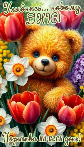 Открытка Улыбнись новому дню