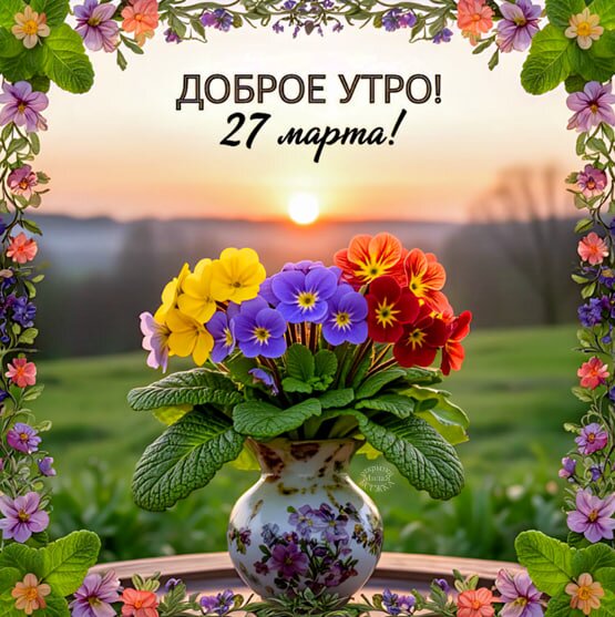 Открытка Доброе утро! 27 марта!