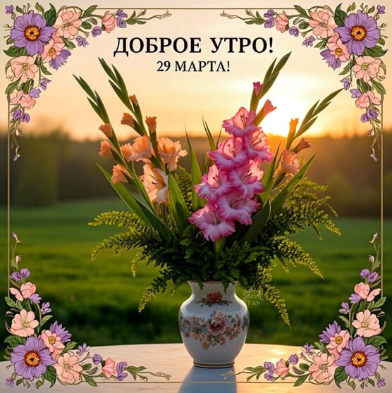 Открытка Доброе утро! 29 марта!