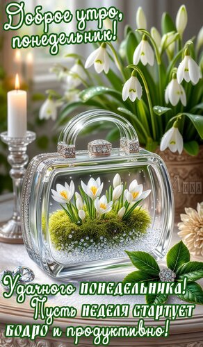 Открытка Понедельник. Утро