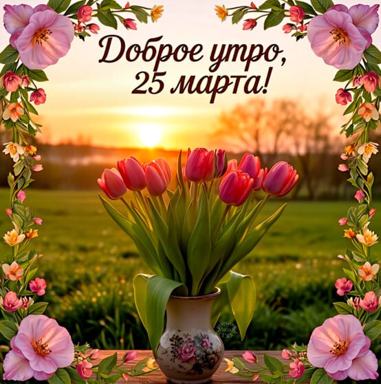 Открытка Доброе утро, 25 марта!