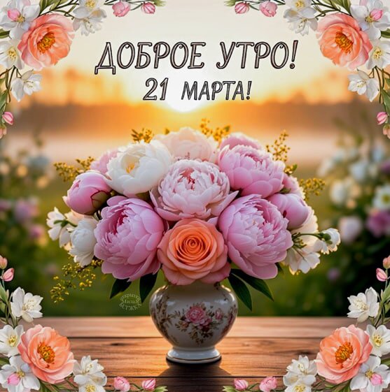 Открытка Доброе утро! 21 марта!