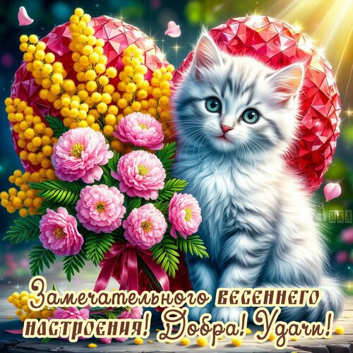 Открытка Замечательного весеннего настроения