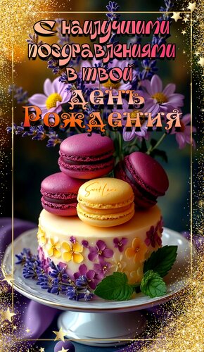 Открытка С наилучшими поздравлениями в твой день рождения