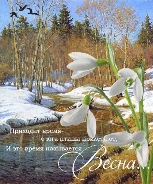 Открытка Весна