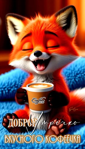 Открытка Доброе утречко. Вкусного кофеёчка.