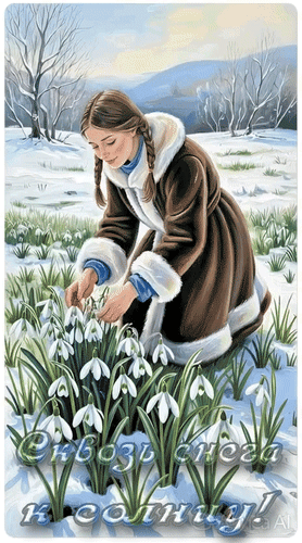 Анимированная открытка Сквозь снега к солнцу!