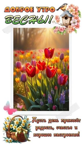 Открытка Доброе утро весны!