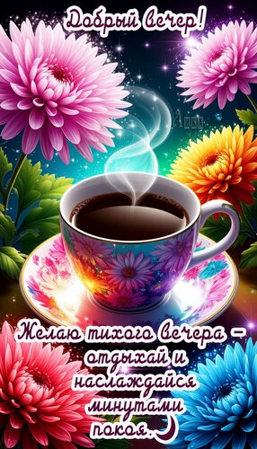 Открытка Добрый вечер