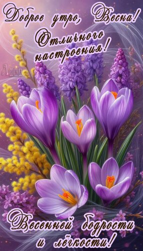 Открытка Доброе утро, Весна