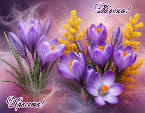 Открытка Весна
