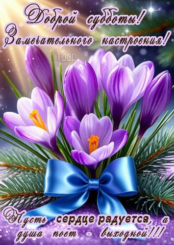 Открытка Суббота