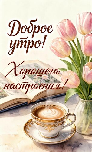 Открытка Доброе утро. Хорошего настроения