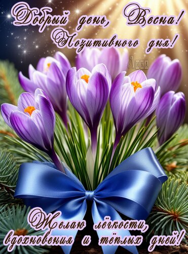 Открытка Первый день весны