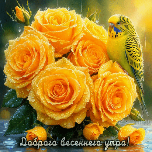 Анимированная открытка Доброе утро