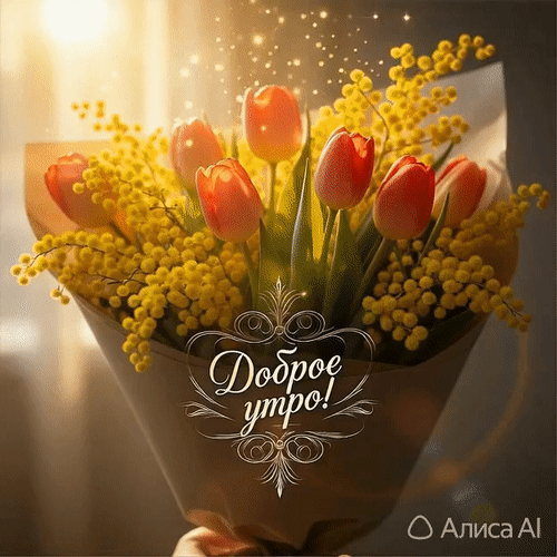 Анимированная открытка Доброе утро