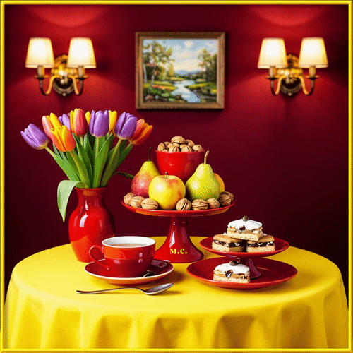 Анимированная открытка Доброго, уютного тёплого вечера!