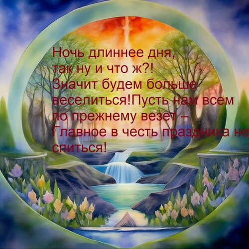 Открытка Ночь длиннее дня, так ну и что ж?! Значит будем больше веселиться! Пусть нам всем по прежнему везет