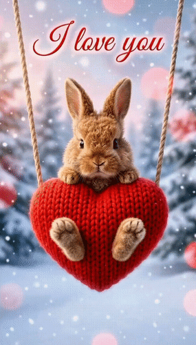 Анимированная открытка I love you