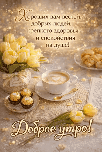 Анимированная открытка Доброе утро