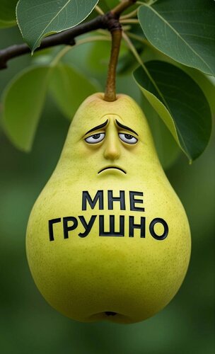 Открытка Мне грушно