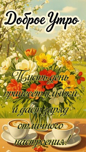 Открытка Доброе утро. Пусть день принесёт улыбки