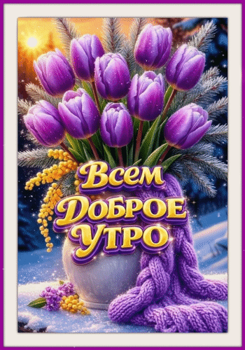 Анимированная открытка Всем доброе утро