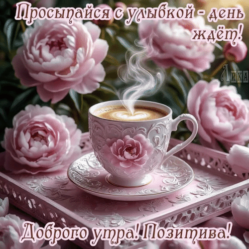 Анимированная открытка Доброе утро