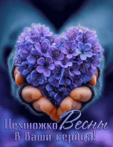 Анимированная открытка Немножко Весны в ваши сердца!