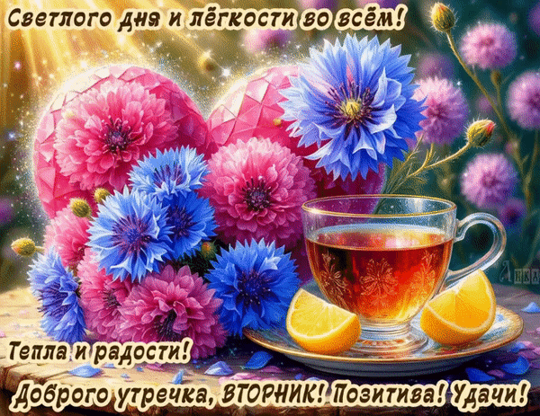 Анимированная открытка Вторник