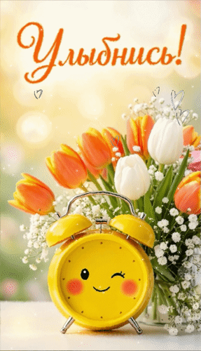 Анимированная открытка Улыбнись!