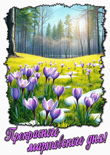 Анимированная открытка Прекрасного мартовского дня!