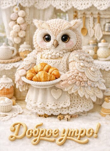 Открытка Утро должно начинаться с тепла и аромата свежей выпечки!