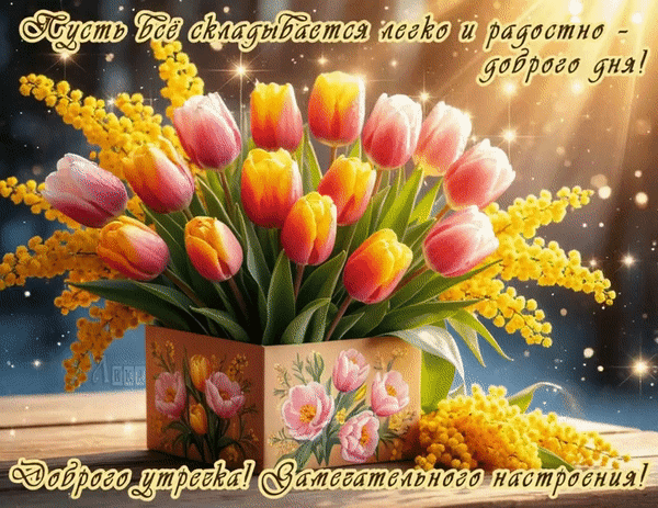 Анимированная открытка Доброе утро