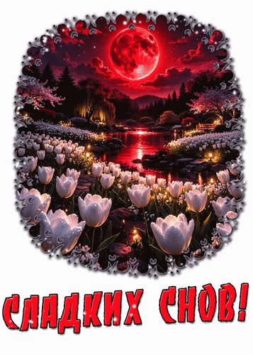 Анимированная открытка Сладких снов!