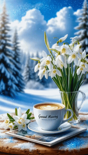 Анимированная открытка Good morning