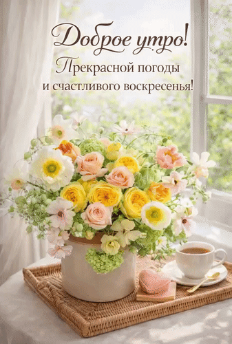 Анимированная открытка Воскресенье