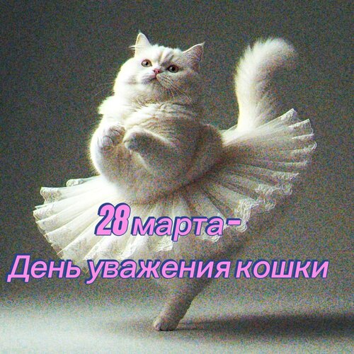 Открытка 28 марта - День уважения кошки