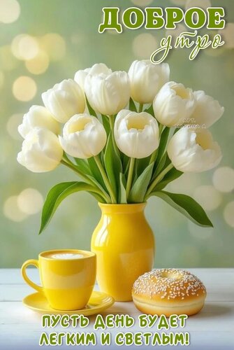 Открытка ДОБРОЕ УТРО! ПУСТЬ ДЕНЬ БУДЕТ ЛЕГКИМ И СВЕТЛЫМ!