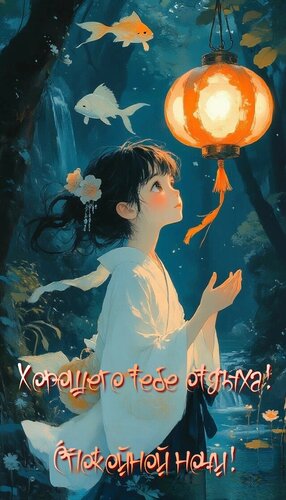 Открытка Хорошего тебе отдыха! Спокойной ночи!