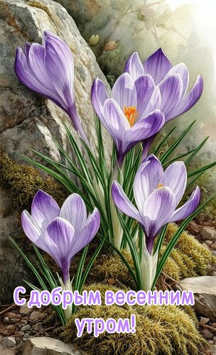 Открытка С добрым весенним утром!